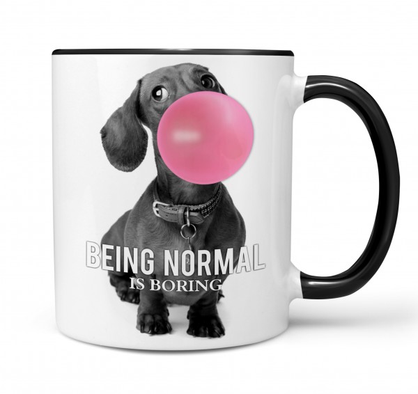 Tasse Dackel Bubble normal Kaffee lustig Kaffeebecher Design Spruch süß Spruch Dachshund