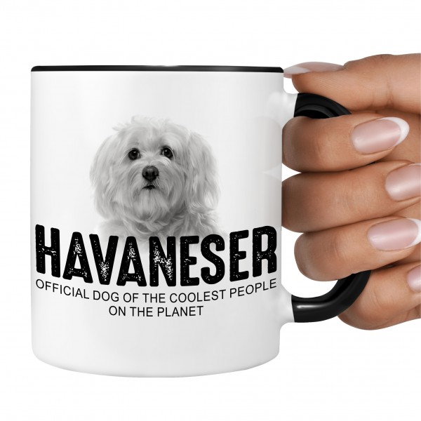 Havaneser Havanese Kuba Bichon Havana Bichon Habanero Dog Tasse Kaffeetasse Kaffeebecher happy Design by Siviwonder