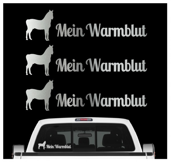 Mein Warmblut Sportpferd Pferdesport Freizeit Reiten Familienpferd Springreiten Dressur Aufkleber 3er Set Pferdeaufkleber Pferd reiten Auto Folie by SIVIWONDER