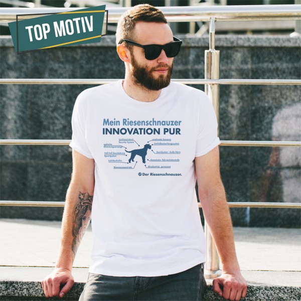 Riesenschnauzer Unisex T-Shirt Innovation Hundemotiv Schnauzer Münchner Russian