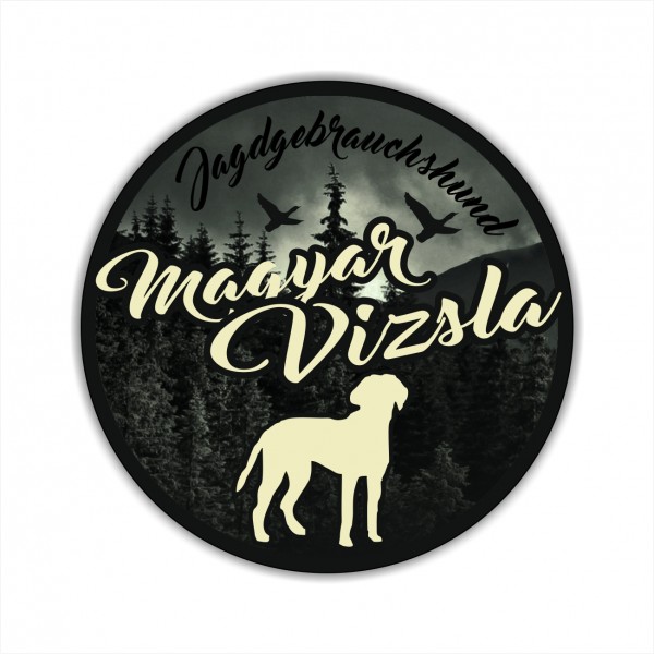 Magyar Vizsla Kurzhaariger Ungarischer Vorstehhund Hungarian Pointer Jäger Jagdhund Aufkleber Digitaldruck Motiv