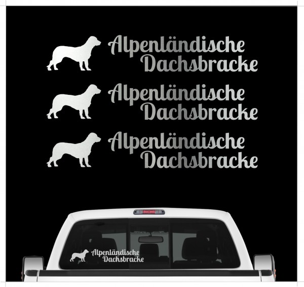 Alpenländische Dachsbracke Österreichische Dachsbracke Bracken Dog 3er Set AUTOAUFKLEBER Aufkleber Hunde Hundemotiv by SIVIWONDER