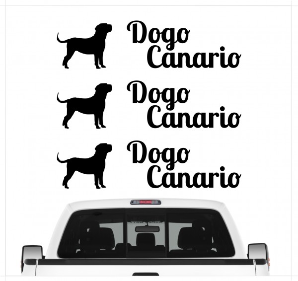 Dogo Canario Molosser Kanarische Dogge Presa Canario Dog 3er Set AUTOAUFKLEBER Aufkleber Hunde Hundemotiv by SIVIWONDER