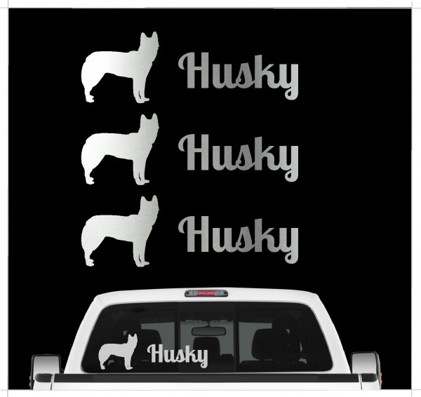 Husky Siberian Icee Sibe Chukcha Huskies Sibireien Schlittenhund Dog 3er Set AUTOAUFKLEBER Aufkleber Hunde Hundemotiv by SIVIWONDER