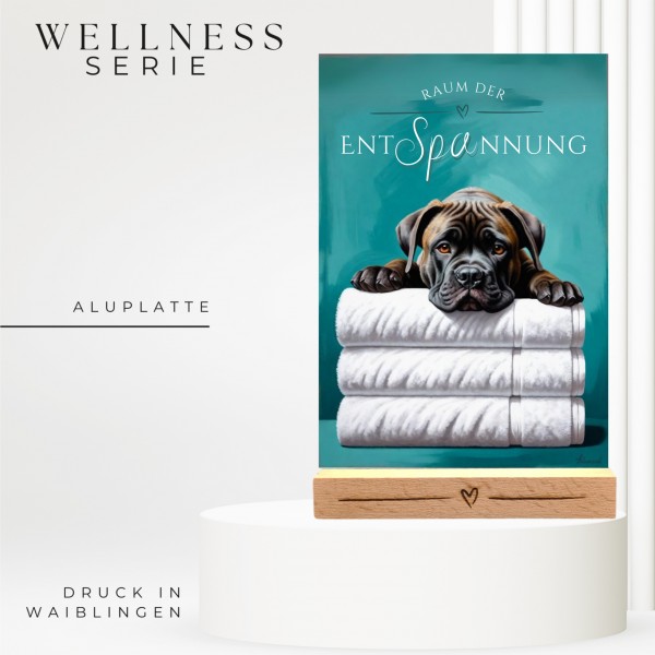 Hundeschild Deko Badezimmer Wellness Cane Corso Schild Spruch