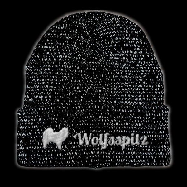 Stickmütze reflektierende Mütze Stickerei Hund Winter Strickmütze reflex Beanie warm