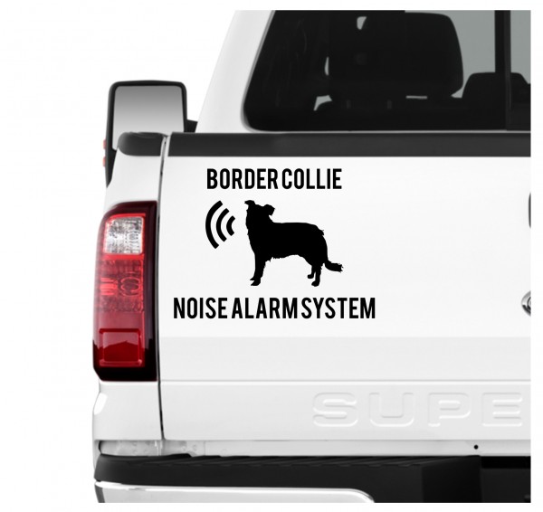 Border Collie Noise Alarmsystem Auto Aufkleber Hund Folie Wandtattoo Tattoo Sticker Sheepdog Scotch Sheep Dog