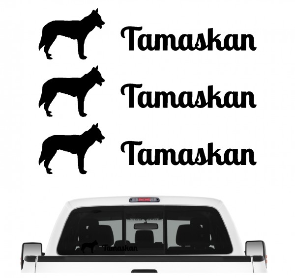 Tamaskan Husky Wolf Dog Wolfhund Wolfshund Dog 3er Set AUTOAUFKLEBER Aufkleber Hunde Hundemotiv by SIVIWONDER