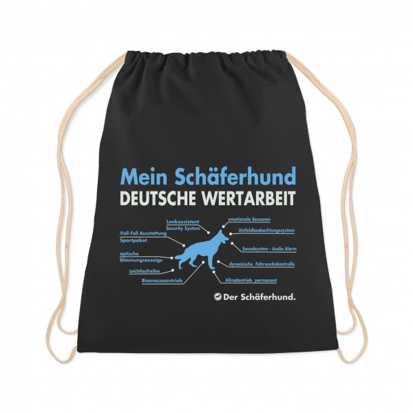 Deutscher Schäferhund Turnbeutel Innovation Hundemotiv Schäfer German Shepherd Schwarz