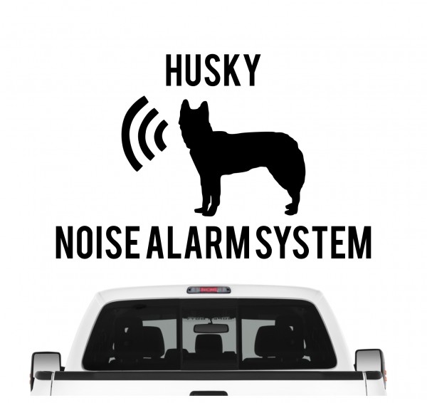 Husky Noise Alarmsystem Auto Aufkleber Hund Folie Wandtattoo Tattoo Sticker Siberian Icee Sibe Chukcha Huskies Sibireien Schlittenhund
