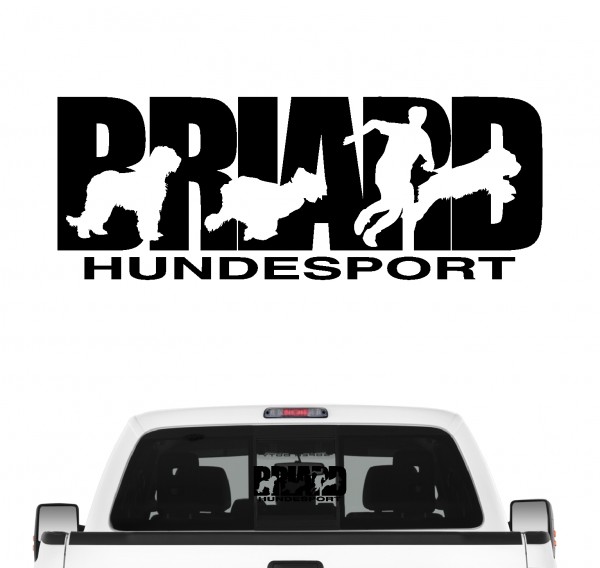 Briard Hundesport Autoaufkleber Hund Folie Aufkleber Berger de Brie