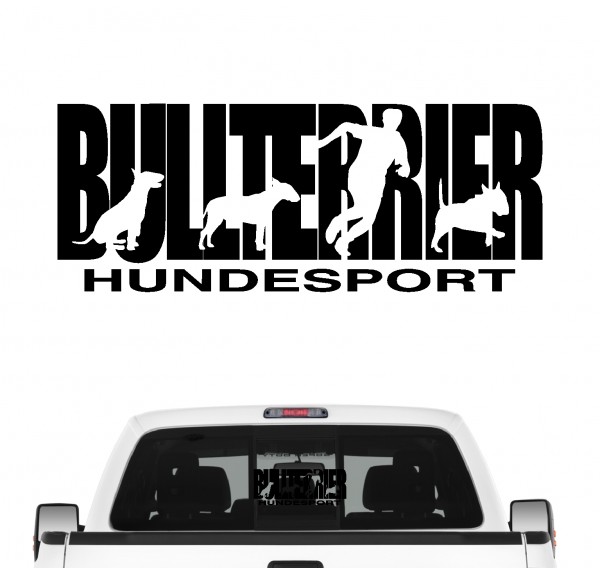 Bullterrier Hundesport Autoaufkleber Hund Folie Aufkleber Terrier Bull Bully