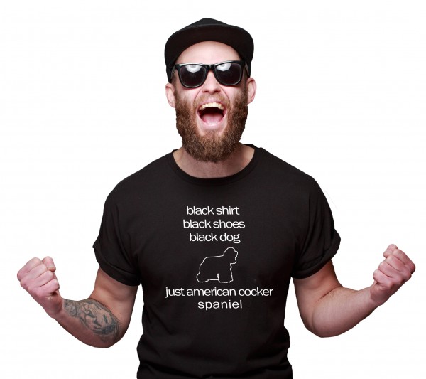 American Cocker Spaniel Black Dog Unisex T-Shirt Hundemotiv Ami Spanier