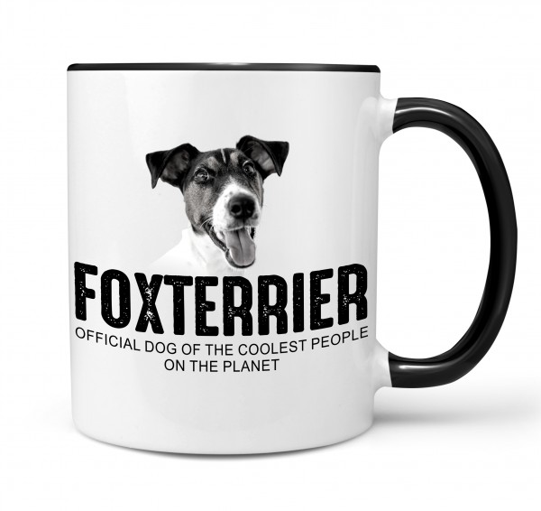 Foxterrier Foxie Fox Terrier Dog Tasse Kaffeetasse Kaffeebecher happy Design by Siviwonder