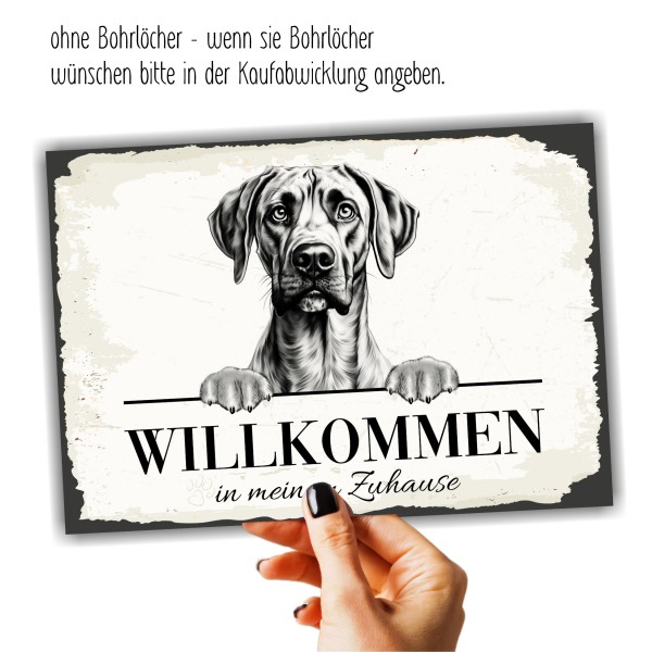 Hundeschild Willkommen Zuhause Plott Hound Schild Achtung Spruch