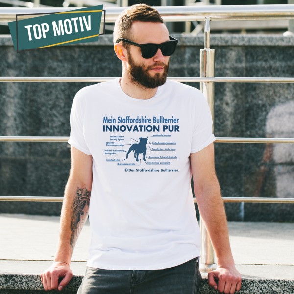 Staffordshire Bullterrier Unisex T-Shirt Innovation Hundemotiv AmStaff Pit Bull