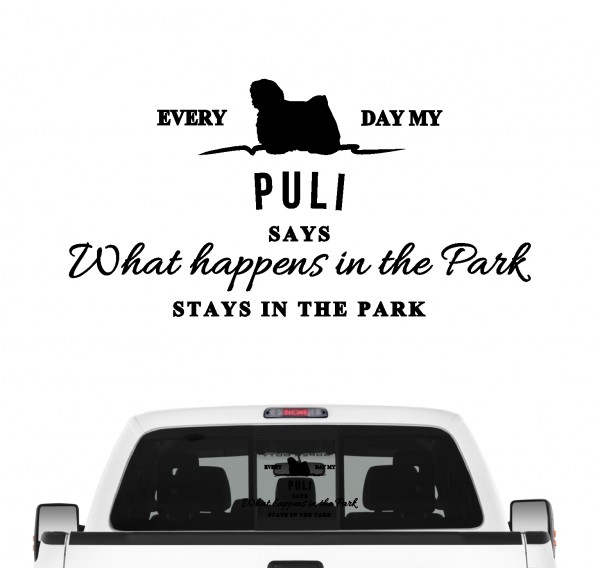 Puli Vintage Hundeaufkleber Hundemotiv Auto Folie Pulik Gebrauchshund ungarisch