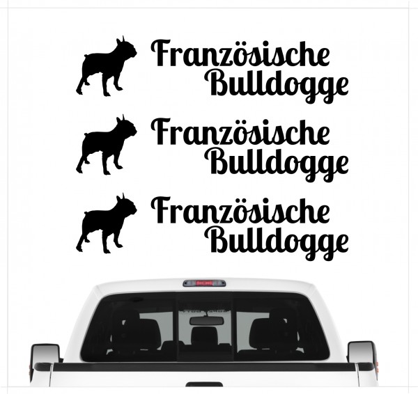 French Bulldog Frenchie Französische Bulldogge Bully Dog 3er Set AUTOAUFKLEBER Aufkleber Hunde Hundemotiv by SIVIWONDER
