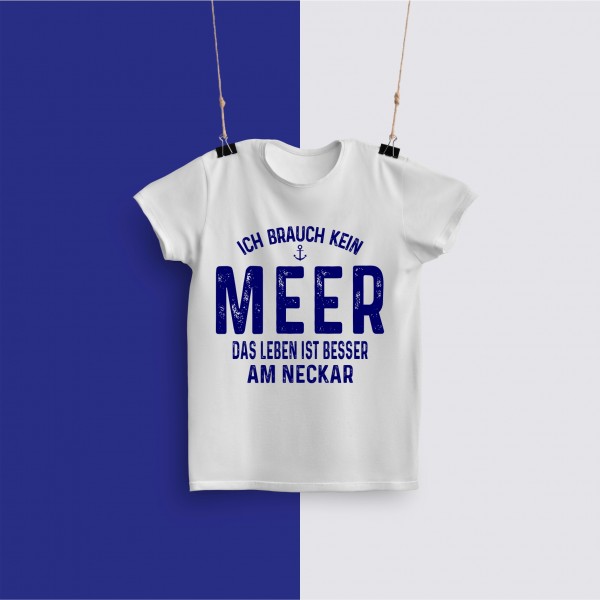 Neckar Sportboot Boot Shirt Meer Unisex T-Shirt Motorboot Kapitän Motorboot Bootsfahrer Stuttgart