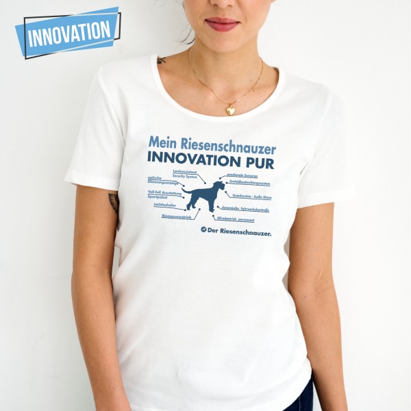 Riesenschnauzer Damen T-Shirt Innovation Hundemotiv Schnauzer Russian Bear