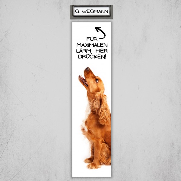Cocker Spaniel Cockie Spanier English Dog Türschild Warnschild Hundeschild Schildr happy Design by Siviwonder