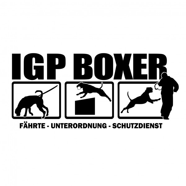 Aufkleber Hundemotiv Rasse IGP IPO Begleithund Prüfung Internationale Prüfungsordnung Gebrauchshudeprüfung Fährte Schutzdi