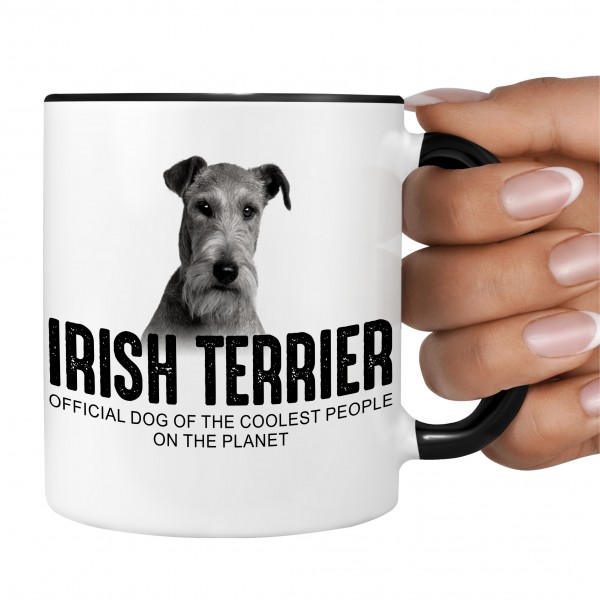 Irish Terrier roter Teufel der rote Ire Dog Tasse Kaffeetasse Kaffeebecher happy Design by Siviwonder