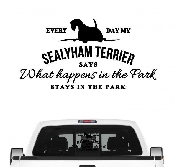 Sealyham Terrier Vintage Hundeaufkleber Hundemotiv Auto Folie Erdhund britisch