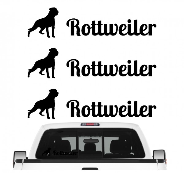 Rottweiler Rottie Rotty Rott 3er Set AUTOAUFKLEBER Aufkleber Hunde Hundemotiv by SIVIWONDER
