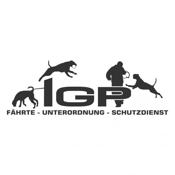 Aufkleber Hundemotiv Rasse IGP IPO Begleithund Prüfung Internationale Prüfungsordnung Gebrauchshudeprüfung Fährte Schutzdienst U