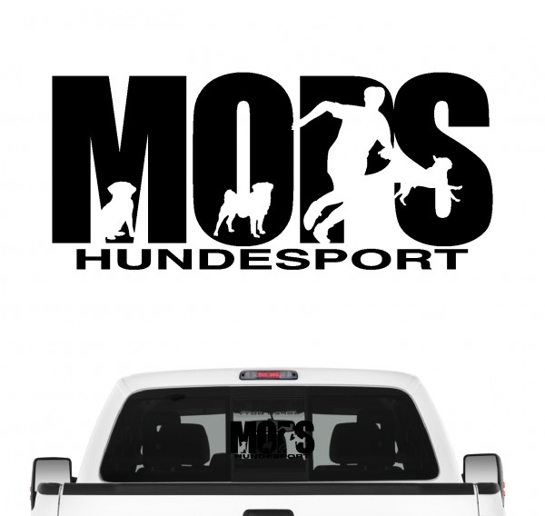 Mops Hundesport Auto Aufkleber Hund Folie Mini mastiff Mops Pug Dutch Chinese