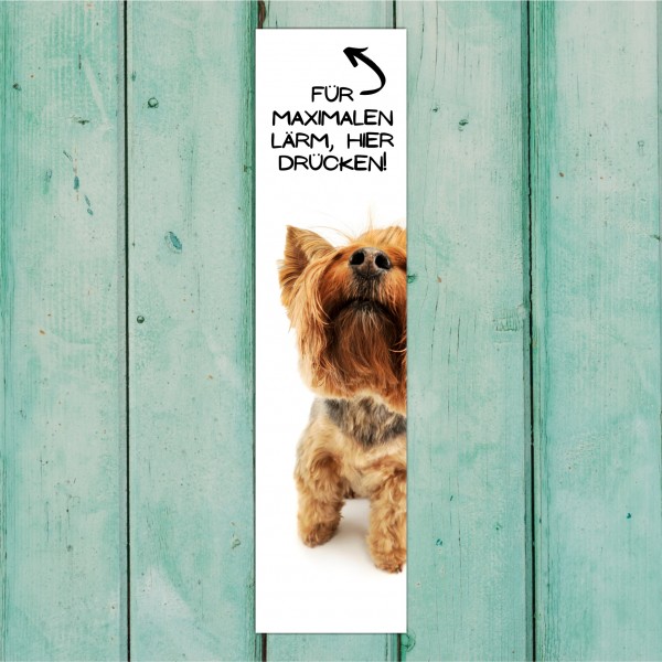 Yorkshire Terrier Yorkie Dog Türschild Warnschild Hundeschild Schildr happy Design by Siviwonder