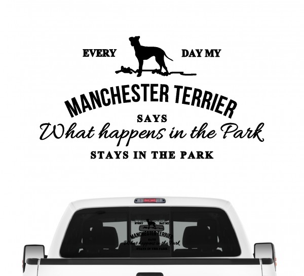 Manchester Terrier Vintage Hundeaufkleber Hundemotiv Auto Folie britisch
