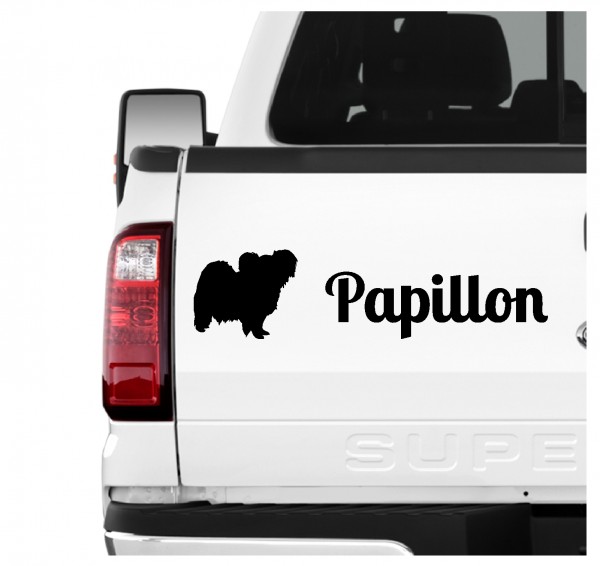 Papillon Zwergspaniel Kontinentaler Phalene Dog 3er Set AUTOAUFKLEBER Aufkleber Hunde Hundemotiv by SIVIWONDER