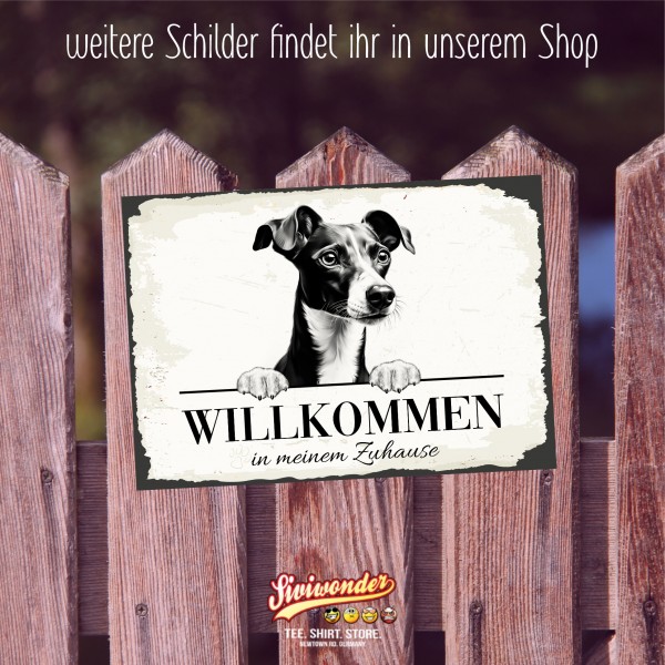 Hundeschild Willkommen Zuhause Italienisches Windspiel Schild