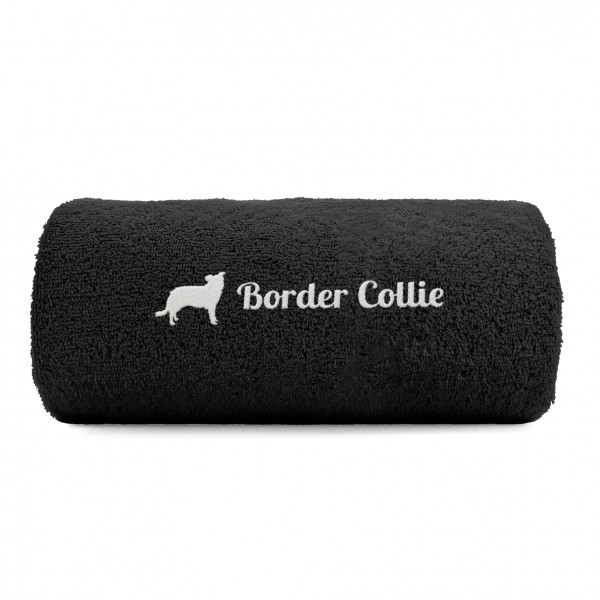 Border Collie Handtuch Pfoten Hundemotiv Stickerei Deluxe