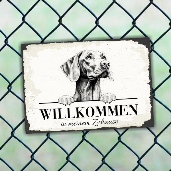 Magyar Vizsla Hundeschild Willkommen Zuhause Magyar Vizsla Schild Achtung Spruch