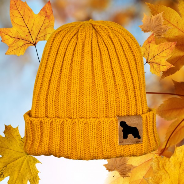 Strickmütze "Bouvier des Flandres" Beanie Mütze Urban Witzig Spruch Warm Winter Herbst Farben