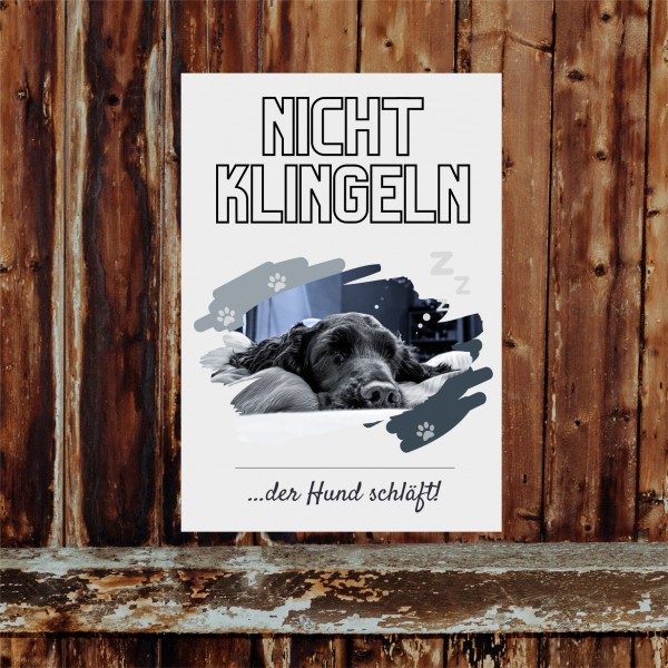 Cocker Spaniel Cockie Spanier English Hund nicht klingeln schlafen Schild Dog Hund Spruch Türschild Hundeschild Wall Art Gefährte