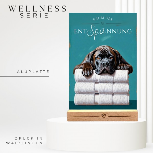 Hundeschild Deko Badezimmer Wellness Cane Corso Schild Spruch