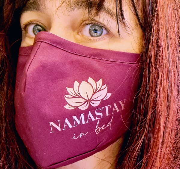 Namastay in Bed Yoga Namaste Yoga Maske Behelfsmaske Black Schwarz Yoga Sanskrit