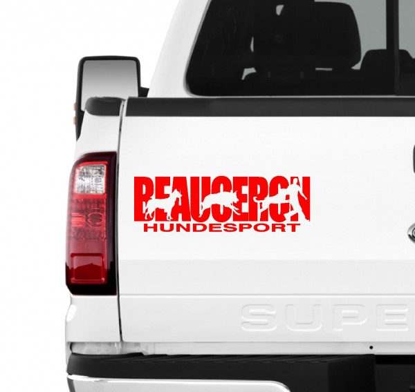 Beauceron Hundesport Autoaufkleber Hund Folie Aufkleber Schäferhund Beauce