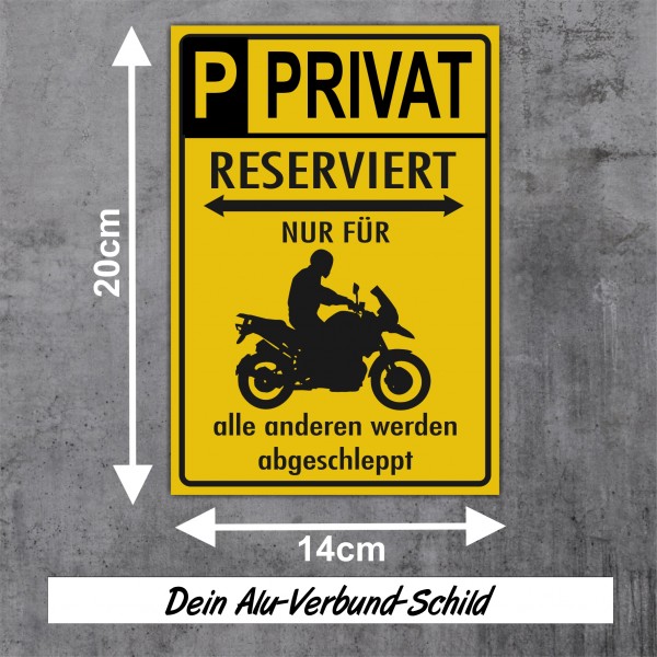 Motorrad Privatparkplatz parken verboten. Privatparkplatz Privatgrundstück Hinweisschild Parkplatz freihalten - Parkverbot Privatgrundstück Schild