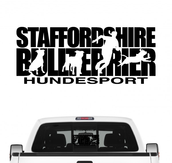 Staffordshire Bullterrier Hundesport Auto Aufkleber Hund Folie American Staffy