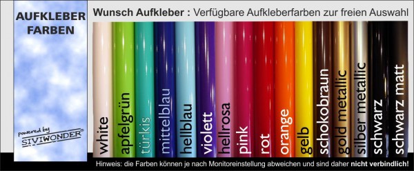 Aufkleberfarben