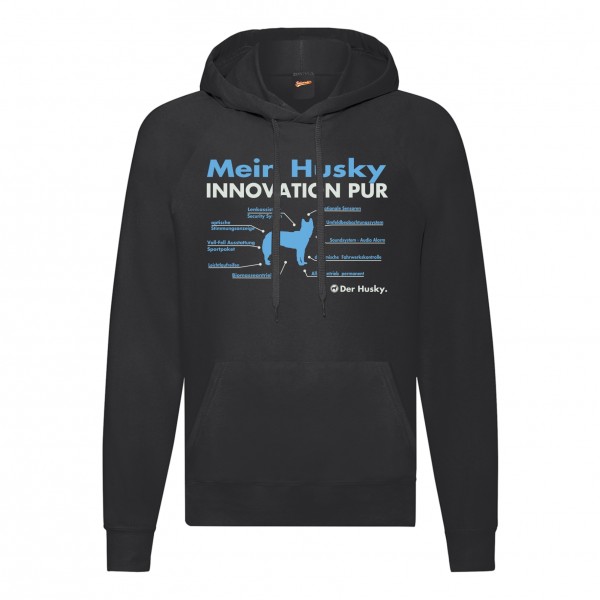 Siberian Husky Sweatshirt Innovation Hoodie Hundemotiv Icee Sibe Sibirien Schwarz