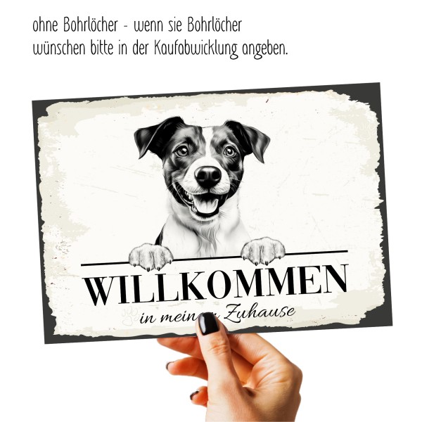 Hundeschild Willkommen Zuhause Jack Russell Terrier Schild