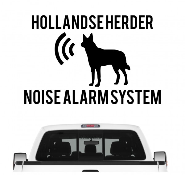 Hollandse Herder Noise Alarmsystem Auto Aufkleber Hund Folie Wandtattoo Tattoo Sticker Herdershond Holländischer Schäferhund