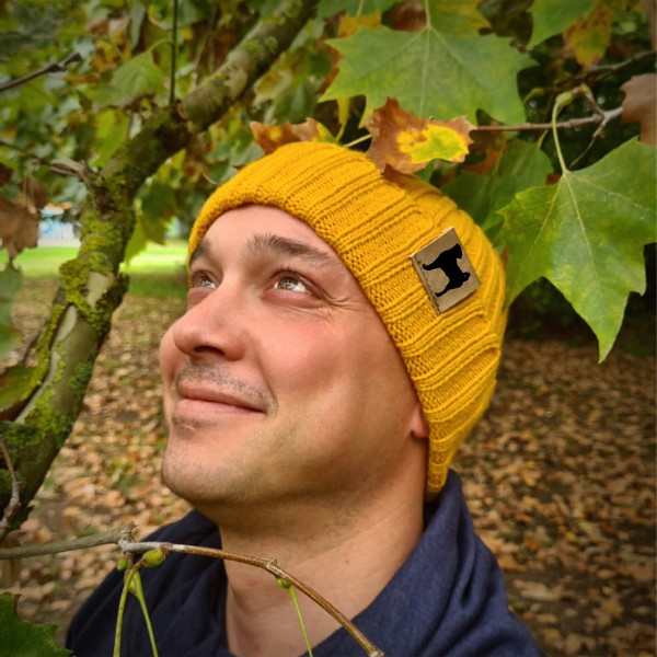 Strickmütze "Appenzeller Sennenhund" Beanie Mütze Urban Witzig Spruch Warm Winter Herbst Farben