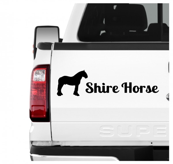 Shire Horse Kaltblut Riesenpferd Brauerei Freizeitpferd Kutschpferd Familienpferd Aufkleber 3er Set Pferdeaufkleber Pferd reiten Auto Folie by SIVIWONDER